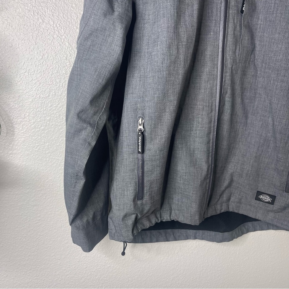 Dickies Men's Size Large Mid Weight Charcoal Windbreaker Jacket - Picture 6 of 14
